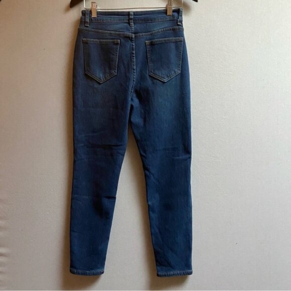 Fleece lined high waisted denim jeans Sz M - Picture 2 of 13